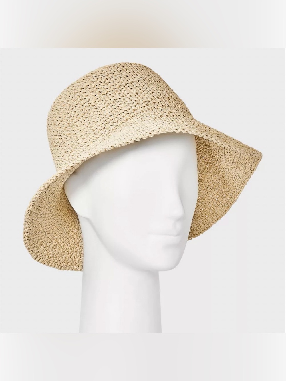 Straw Crochet Bucket Hat